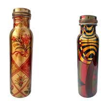 Age-Appropriate Printed Copper <b>Bottle</b> for Direct <b>Drinking</b> Healthy <b>Metal</b> Water Container for All for Presents - Product Image 2
