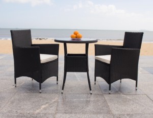 Muebles de Jardín de Acero Galvanizado con Recubrimiento en Polvo Resistente a la Intemperie, Conjunto de Balcón de Ratán Sintético, Precio Económico para Sala de Estar - Product Image 1