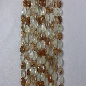 Beautiful High Quality 1 Strand Natural Copper Rutile Gemstone Faceted Oval Shape Briolette Beads Making Jewelry - Product Image 5