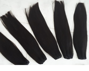 Extensiones de cabello natural crudo de alta calidad de lujo Tipo de Piel de trama doble recta - Product Image 5