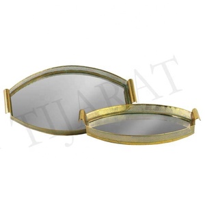 Nouveauté, plateau de service décoratif en aluminium de forme moderne et élégante pour la décoration de table à manger de mariage avec logo personnalisé - Product Image 4