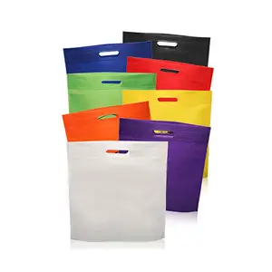 Bangladesh Custom Colorful Printing Shopping Logo PP Nonwoven Bag/Die cut non woven shopping bag/every size d cut non-woven bran