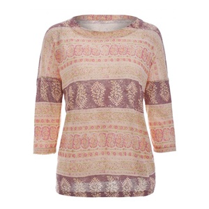 T-shirts grande taille à manches longues en coton 100% pour femmes, imprimés sur mesure, brodés de style décontracté pour femmes, vente en gros - Product Image 1