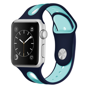 De Deportes de silicona de doble color reloj Correa banda para <span class=keywords><strong>Apple</strong></span> <span class=keywords><strong>watch</strong></span> 38mm/42mm - Product Image 3