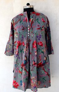 Cotton Block Print <b>Top</b> Indian Cotton Floral Design Kurti - Product Image 2