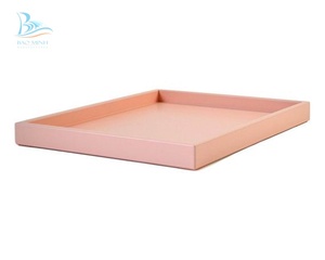Nouveau plateau de service en laque rose du Vietnam - Product Image 4