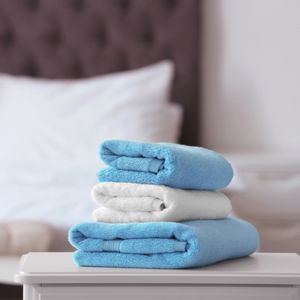 Nouvelles serviettes de bain biologiques de couleur unie avec votre taille et votre logo personnalisés Serviettes de bain douces Serviette de bain de golf de l'Inde - Product Image 5