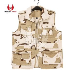 Camouflage 100% coton Ripstop Tissu Hommes Travail Gilet Multifonction Gilet Gilets de Protection Léger, Journaliste Gilet - Product Image 1