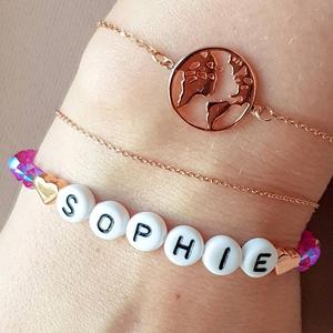   Pulsera de perlas personalizada Handmade Happiness/Pulsera con letras - Product Image 1