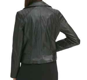 Chaqueta de motorista de carreras de cuero auténtico para mujer, ropa de calle, ajuste personalizado, cremallera frontal de alta calidad, prendas de vestir exteriores para mujer, aspecto de moda - Product Image 6