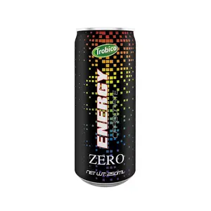 Halal Canned Zero 250ml Can Energy Drink From Trobico Brand