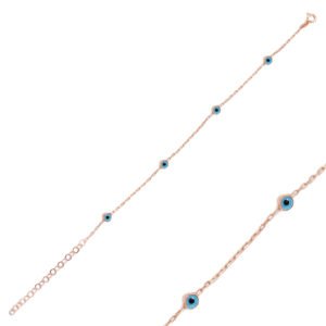 Pulsera de plata de ley 925 con diseño de ojo turco para mujer, joyería Popular - Product Image 1