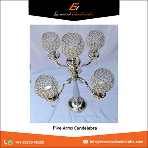 เชิงเทียนคริสตัลทำด้วยมือสำหรับงานแต่งงานที่วางเทียนกลางเชิงเทียนโลหะเงินคุณภาพดีสำหรับตกแต่งบ้านและคริสต์มาส - Product Image 6