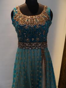 Salwar Kameez de Mujer, Semi-Cosido, de Georgette, Bordado, Último Modelo (Trajes Salwar Kameez) - Product Image 5