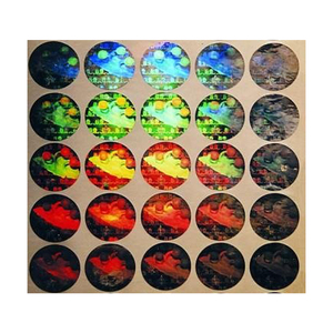 China Shanghai fábrica suministro Bulk holograma pegatinas etiqueta láser holograma de seguridad impermeable PET etiquetas Stick - Product Image 5