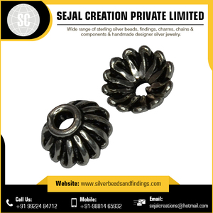 Espaciadores de cuentas de flores de tapas oxidadas de Plata de Ley 925 para accesorios de joyería - Product Image 5