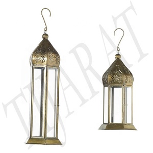 NEW RAMADAN <b>LANTERN</b> <b>GOLD</b> FINISHED WEDDING DECORATION HANDMADE METAL CANDLE <b>LANTERN</b> EUROPEAN STYLE LUXURY HOME DECORATION - Product Image 5