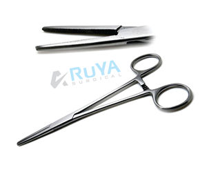 ชุดเครื่องมือผ่าตัด 2 ชิ้น คีมจับห้ามเลือดแบบตรงและแบบโค้ง Rankin Crile คีมจับห้ามเลือดแบบตรง ขนาด 6.25 นิ้ว ด้ามจับแบบล็อค ได้รับการรับรองมาตรฐาน CE - Product Image 5