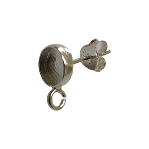 Wholesale Earring <b>Studs</b> 925 Sterling <b>Silver</b> with Loop Wholesale - Product Image 1