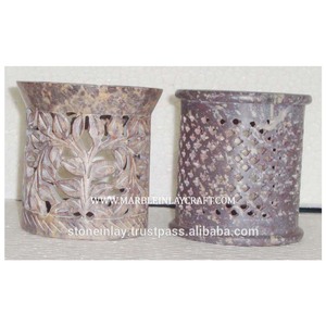 Handmade Soapstone <b>Aroma</b> Oil <b>Lamp</b> - Product Image 1