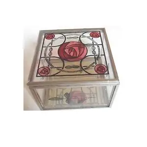 Rose Print Designer Trinket Sieraden Doos Huis Tafel Top Display Geschenkdozen Unieke Kofferbak Doos