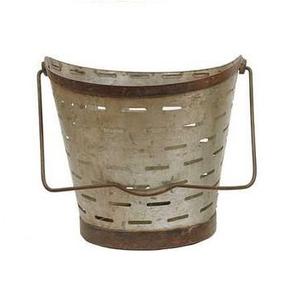 Cubo grande de oliva VINTAGE hecho a mano, Cubo de almacenamiento de tela, decoración para el hogar - Product Image 4