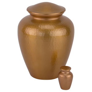 Urna de cremación de aluminio naranja para adultos, urna de cremación de latón con caja y bolsa de terciopelo, urna asequible, Brassworld, India - Product Image 3