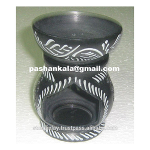 เตาเผาน้ำมันหอมระเหยหินสบู่ดำ - Product Image 1