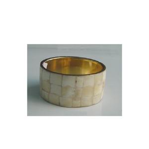 กำไลแฟชั่นอินเดียประดับด้วยมุกฝังโมเสคบนฐานทองเหลืองฝังกระดูกเครื่องประดับทำมือโลหะ - Product Image 5