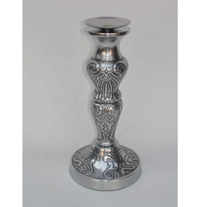 Bougeoir pour pièce maîtresse de table en aluminium nickelé fantaisie en relief Bougeoir chaud de qualité supérieure Centre de table - Product Image 3