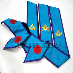 Masonic Regalia Memphis Hat-Cuero de imitación bordado y cosido - Product Image 2