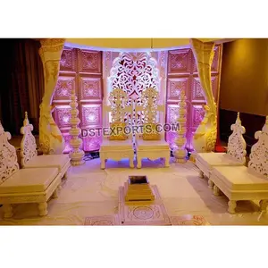 Đám Cưới Chạm Khắc Thiết Kế Mandaps Ghế Khắc Nặng Ấn Độ Cưới Mandap Ghế Tay Made Mandap Nội Thất Nhà Sản Xuất