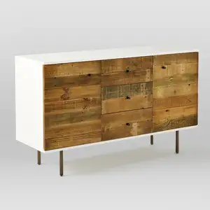 industrial Reclaimed Wood shabby chic sideboard, Modern buffet cabinet sideboard