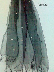 <b>100</b>% Pure <b>Silk</b> Organza Designer <b>Silk</b> Net Scarf - Product Image 4