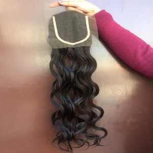 Cabello de un solo donante Genius trama cabello humano virgen crudo cierre Frontal correas ajustables 360 encaje cabello virgen cuerpo indio ondulado - Product Image 3