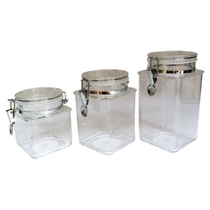 โถเก็บอาหารแบบวางซ้อนกันได้ทำจากพลาสติกอะคริลิคพร้อมการเก็บรักษาความสดใหม่ - Product Image 2