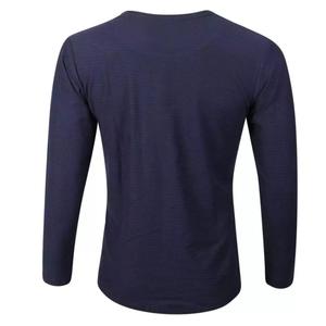 T-shirt manches longues et col rond pour homme, à faire soi-même, couleur unie, Collection du Bangladesh, vente en gros, - Product Image 2