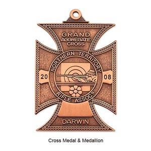 <strong>Cheap</strong> Custom 3D Crossed Sword Metal Award Medallion - Product Image 4