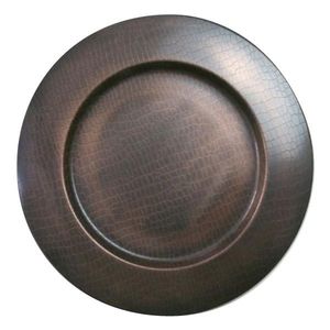 Assiette de fête en métal écologique avec finition en cuivre antique Plats et assiettes élégants - Product Image 1