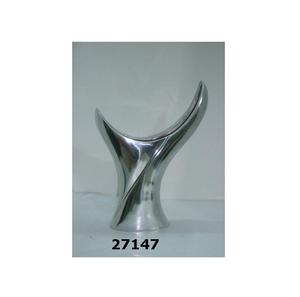 Florero de aluminio y metal con forma de árbol grabado con espejo pulido - Product Image 1