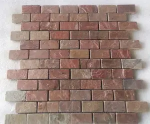 Đồng Slate Đá Đẹp Mosaic Wall Panels Nội Thất Bên Ngoài Trang Trí Chất Lượng Cao Tường Ốp Gạch Giá Bán Buôn