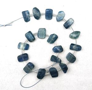 19 Pieces Natural Kyanite Gemstone <b>Center</b> <b>Drilled</b> Polished Rough Semi-Precious Stone Crafts Idea Making Jewelry - Product Image 3
