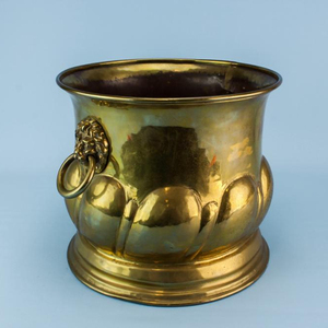 GRAND REFROIDISSEUR DE VIN EN LAITON DE FORME RONDE REFROIDISSEUR DE VIN POLI EN LAITON FINI - Product Image 1