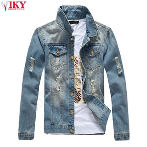 Blouson en Jean bleu à manches longues pour homme, vêtement d'extérieur pour camionneur, à la mode, Sport Cool Moto, - Product Image 1