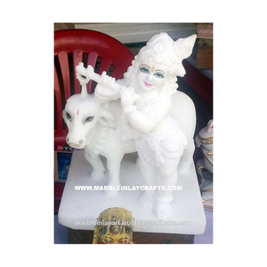 Estatua del Dios Krishna en Mármol Indio - Product Image 1