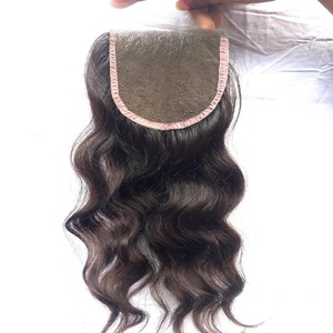 Mèches indiennes brutes lace closure remy wavy cheveux naturels avec swiss lace closure - Product Image 1