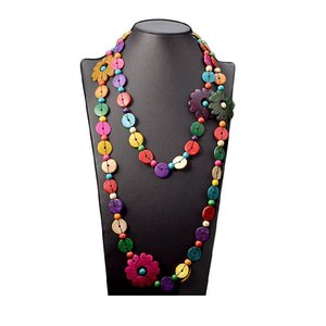   L'art du collier fait main, perles colorées, bijoux en bois - Product Image 1