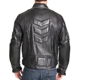 Veste de moto en cuir OEM sur mesure pour hommes, style course avec doublure d'hiver et détails de l'armure routière - Product Image 4