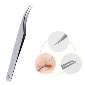5 pièces ensemble antistatique en acier inoxydable argent pince à cils trousse à outils étui en cuir greffage Extension de cils pince à épiler miroir - Product Image 3