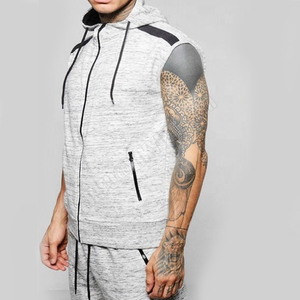 Sweat à capuche sans manches avec short pour hommes, survêtement de sport, Fitness, été, - Product Image 3